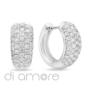5Row Pave Diamond Hoops