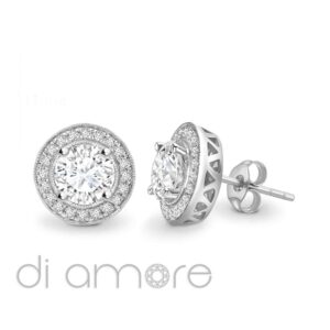 Brilliant Halo Diamond Studs