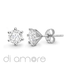 Classic 6Prong Brilliant Diamond Studs