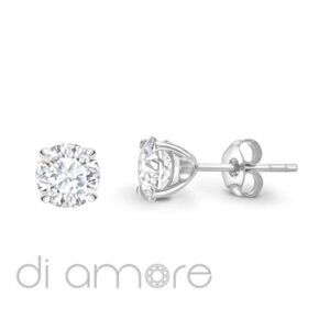 Classic V-Shape 4Prong Brilliant Diamond Studs