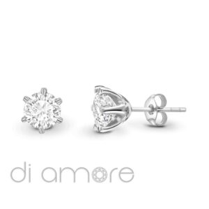 Classic 6Prong Diamond Earrings