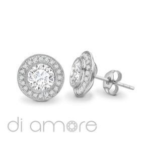 Halo Brilliant Diamond Studs