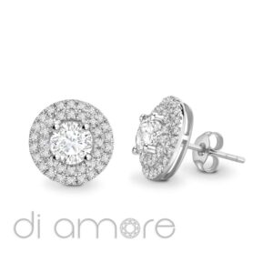 Double Halo Brilliant Diamond Studs