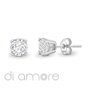 Hiden Halo 4prong Brilliant Diamond Studs