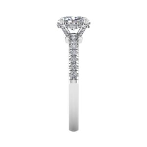 Oval Crown Diamond set Engagement Ring