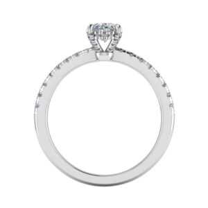 Oval Crown Diamond set Engagement Ring