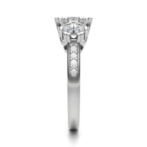 Trilogy Crown Diamond Engagement Ring