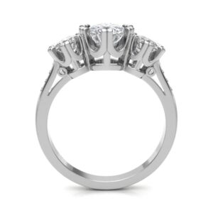 Trilogy Crown Diamond Engagement Ring