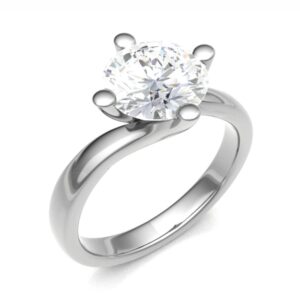 East West Twist Diamond Engagement Ring