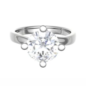 East West Twist Diamond Engagement Ring