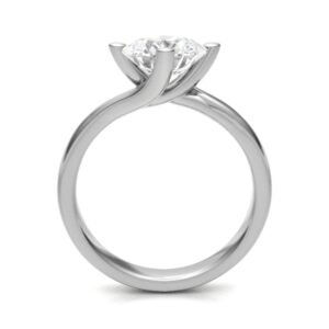 East West Twist Diamond Engagement Ring