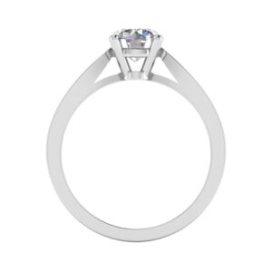 Classic Tapered 4 Prongs Diamond Engagement Ring