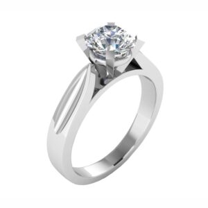 Classic Inside Knife Edge Diamond Engagement Ring