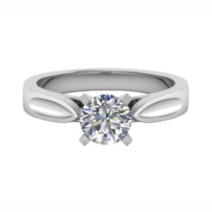 Classic Inside Knife Edge Diamond Engagement Ring