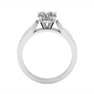 Classic Inside Knife Edge Diamond Engagement Ring