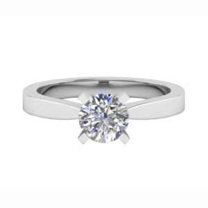 Classic V shape Diamond Engagement Ring