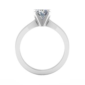 Classic V shape Diamond Engagement Ring
