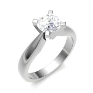 Classic V shape with inside knife Edge Diamond engagement Ring