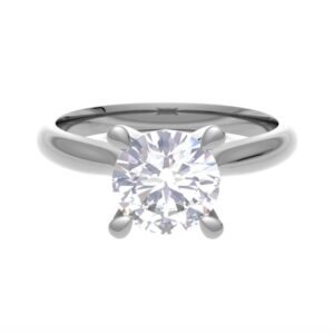 Classic 4Prong Inside Knife Edge Diamond Engagement Ring