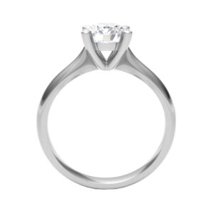 Classic 4Prong Inside Knife Edge Diamond Engagement Ring