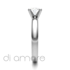 Classic Tapered Inside Knife Edge Diamond Engagement Ring