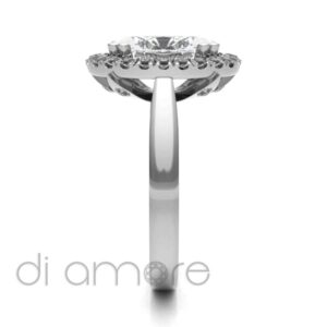 Oval Halo Double Prong Diamond Engagemen Ring