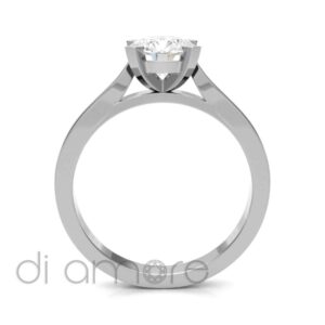 Classic 4Prong Tapered Crown Diamond Engagement Ring
