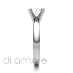 Classic 4 Prong V Shape Diamond Engagement Ring