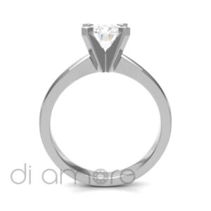 Classic 4 Prong V Shape Diamond Engagement Ring