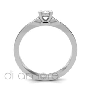 Pave Setting V Shape Diamond Engagement Ring