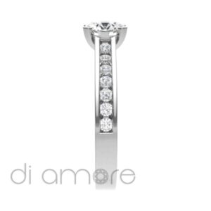 Pave Side 4Prong Diamond Engagement Ring