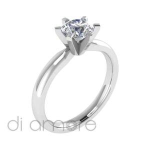Classic Tapered 6 Prong Diamond Engagement Ring