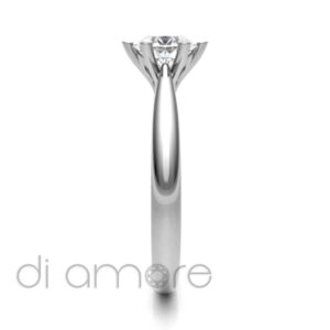 Classic Flower 6 Prong Diamond Engagement Ring