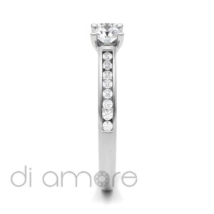 Crown Trilogy With Side Diamond Engagement Ring