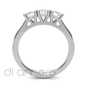 Crown Trilogy With Side Diamond Engagement Ring
