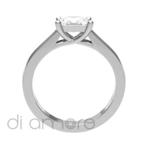 Pave Side Princess Diamond Engagement Ring