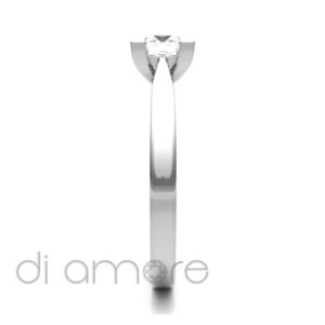 Classic 4 Prong Tapered diamond Engagement Ring