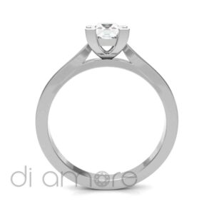 Classic 4 Prong Tapered diamond Engagement Ring