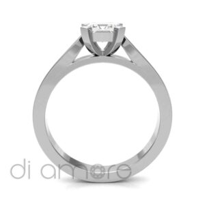 Classic 4 Prong Tapered Cushion diamond Engagement Ring