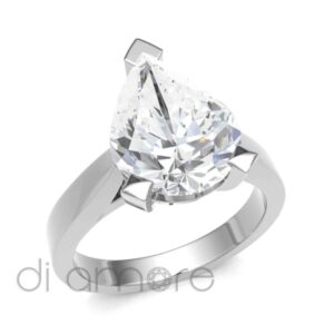 Classic Pear Shape Diamond Engagement Ring