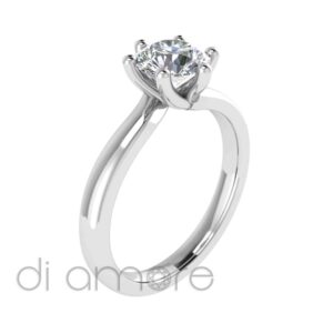 Classic Twisted 6Prong Diamond Engagement Ring
