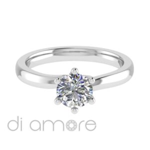 Classic Twisted 6Prong Diamond Engagement Ring