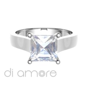 Classic 4 Prong Princess Diamond Engagement Ring