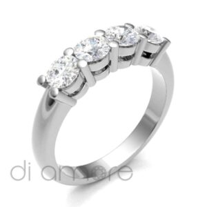 Classic 4-Logy Round Diamond Engagement Ring
