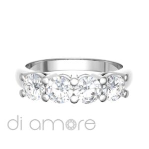 Classic 4-Logy Round Diamond Engagement Ring