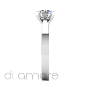 Classic 4 Prong Tapered Diamond Engagement Ring