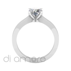 Classic 4 Prong Tapered Diamond Engagement Ring
