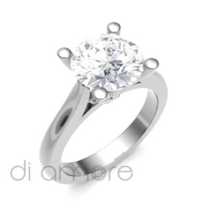 V Shape Classic 4Prong Diamond Engagement Ring
