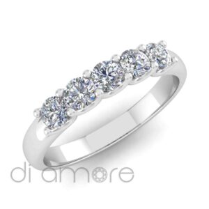 Classic 5-Logy Diamond Engagement Ring