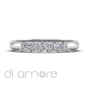 Classic 5-Logy Diamond Engagement Ring